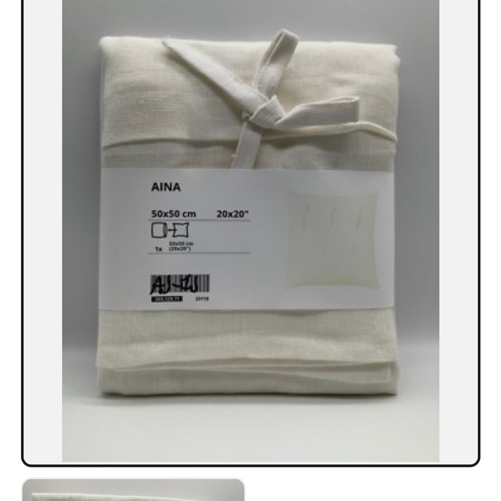 7 - AINA White Linen Pillow Covers  for sale